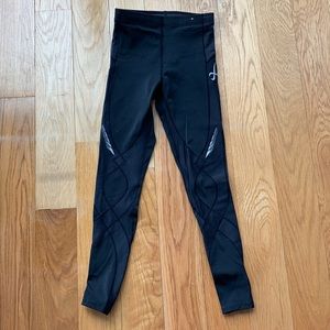 CW-X black running tights with knee support